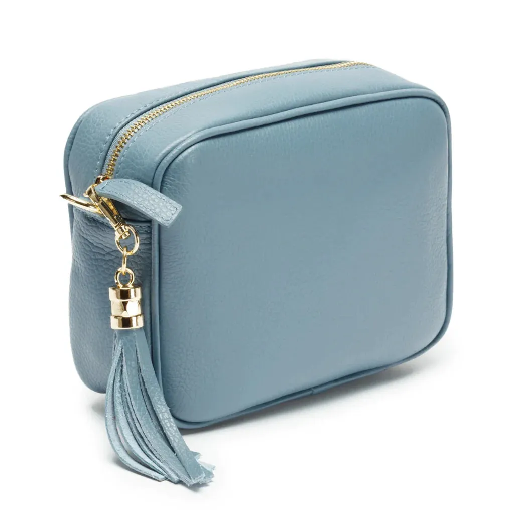 Elie Beaumont Lt Blue Leather Crossbody Bag