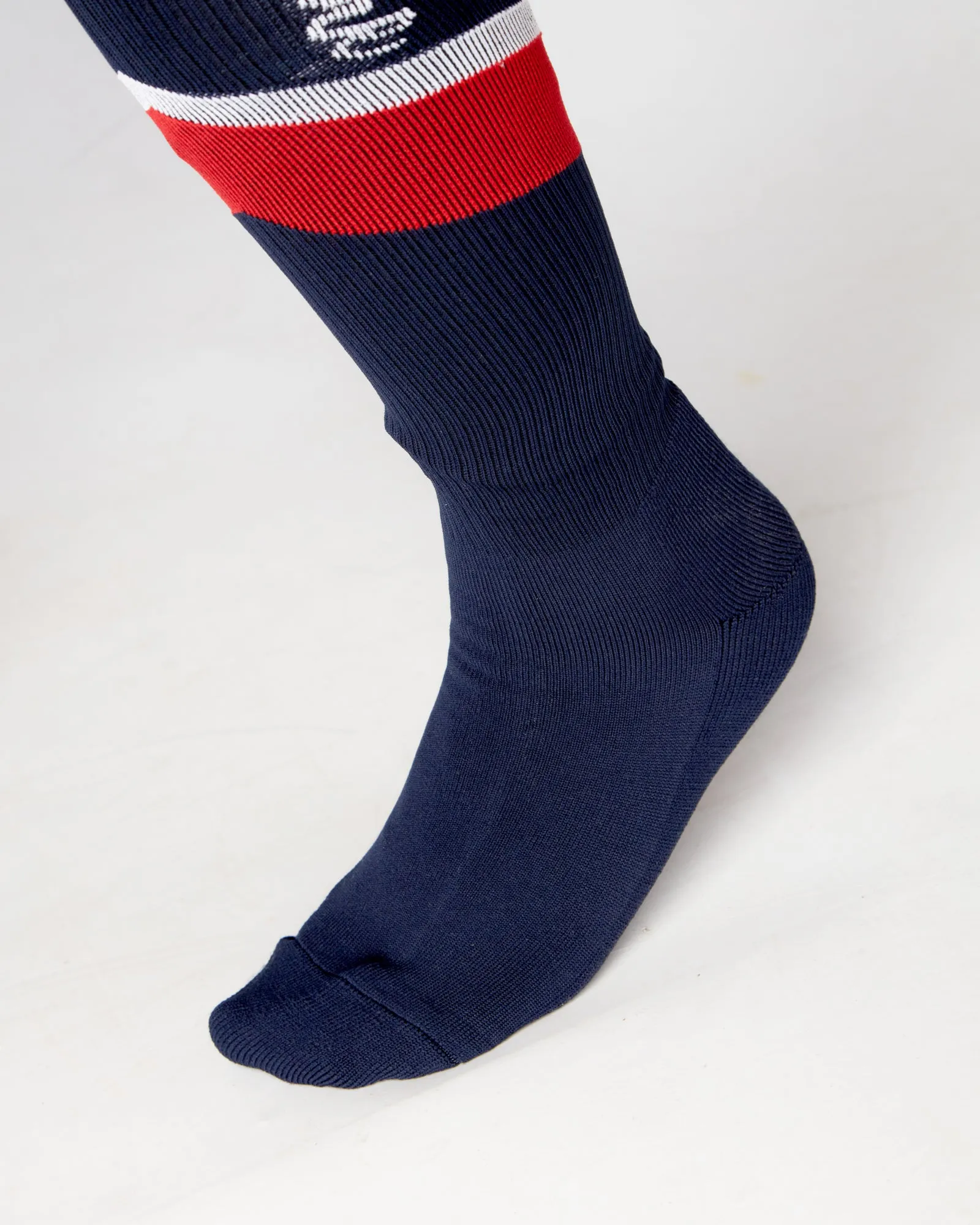 EQC TEAM Technical Riding Socks - NAVY/RED/WHITE