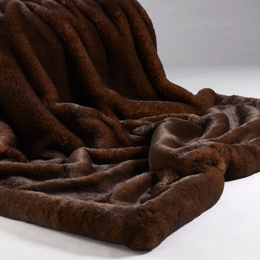 Faux Fur Throws - Brown Bear