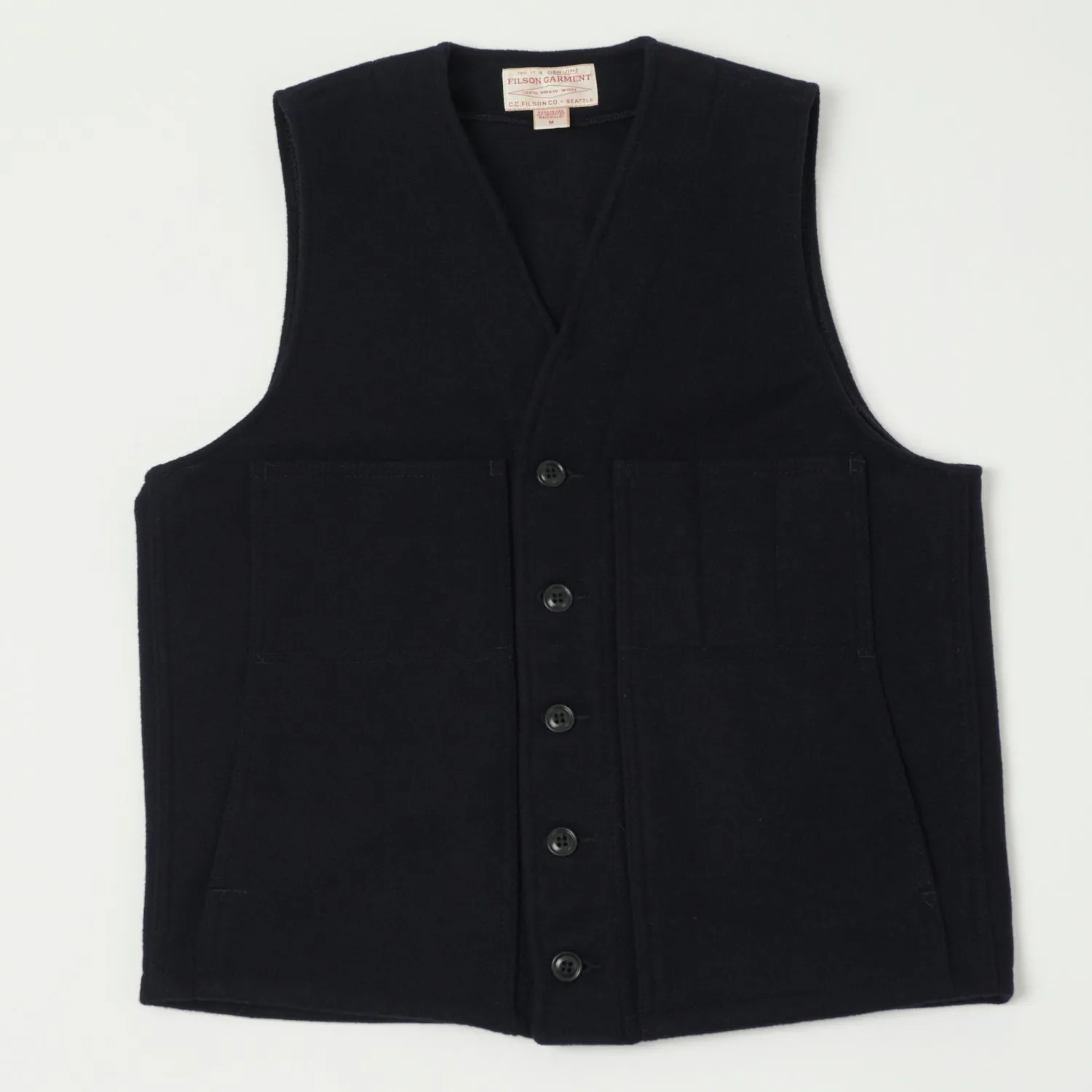 Filson Mackinaw Wool Vest - Dark Navy