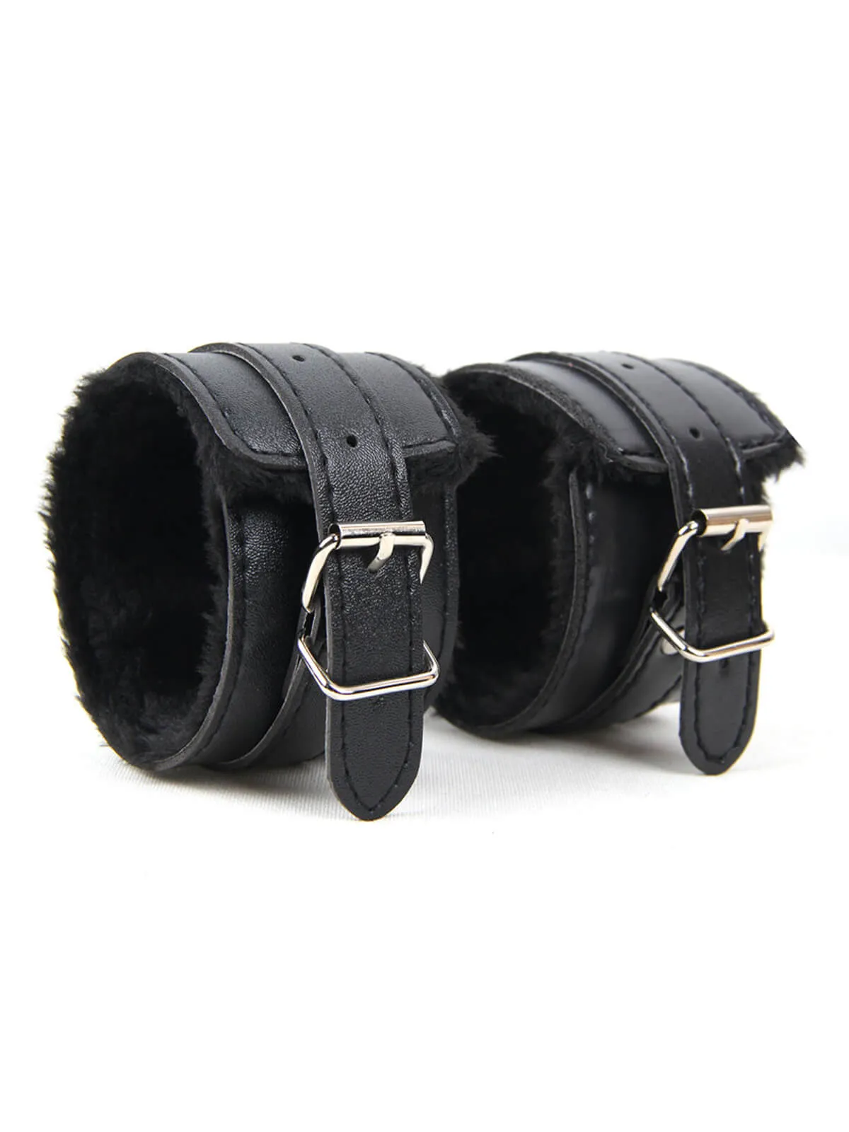 Fur Leather Handcuffs