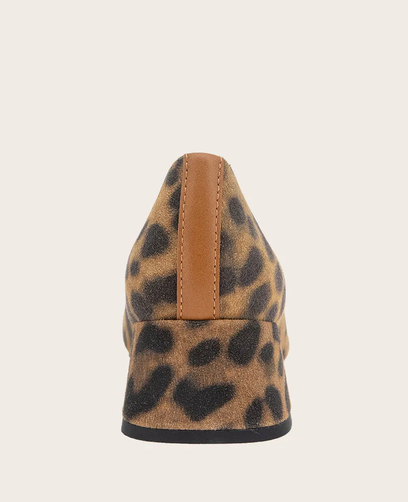 GENTLE SOULS - Lancine Suede Leopard Bow Heel