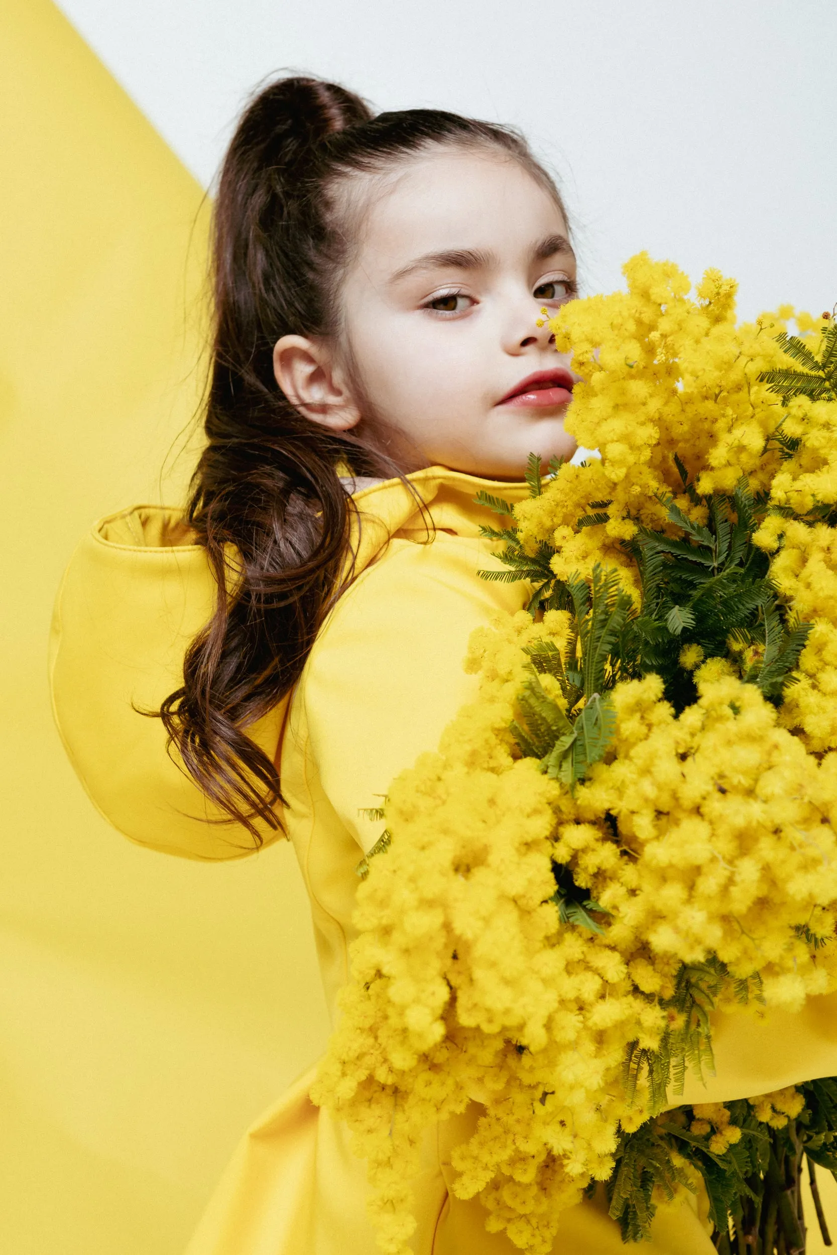 Girls' Yellow Coat with Hood | 'Yellow Sun'