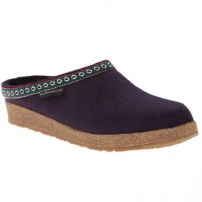 Haflinger GZ12 Classic Wool Grizzly Clog EGGPLANT (Wom)