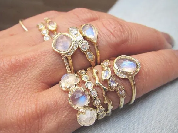 Haku Lei Moonstone Ring