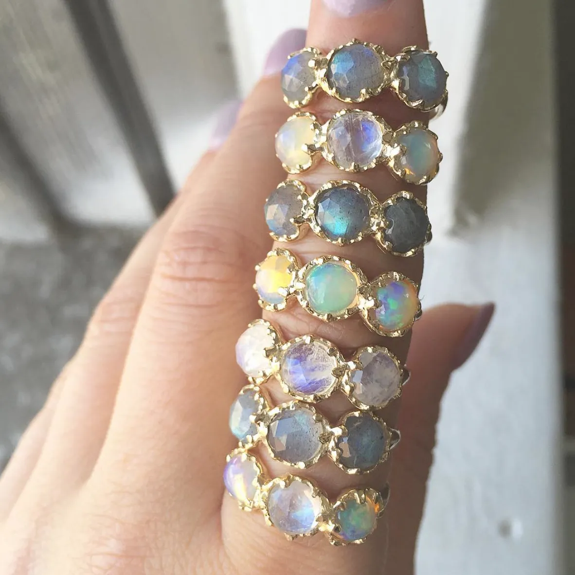 Haku Lei Moonstone Ring