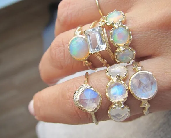 Haku Lei Moonstone Ring