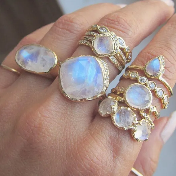 Haku Lei Moonstone Ring