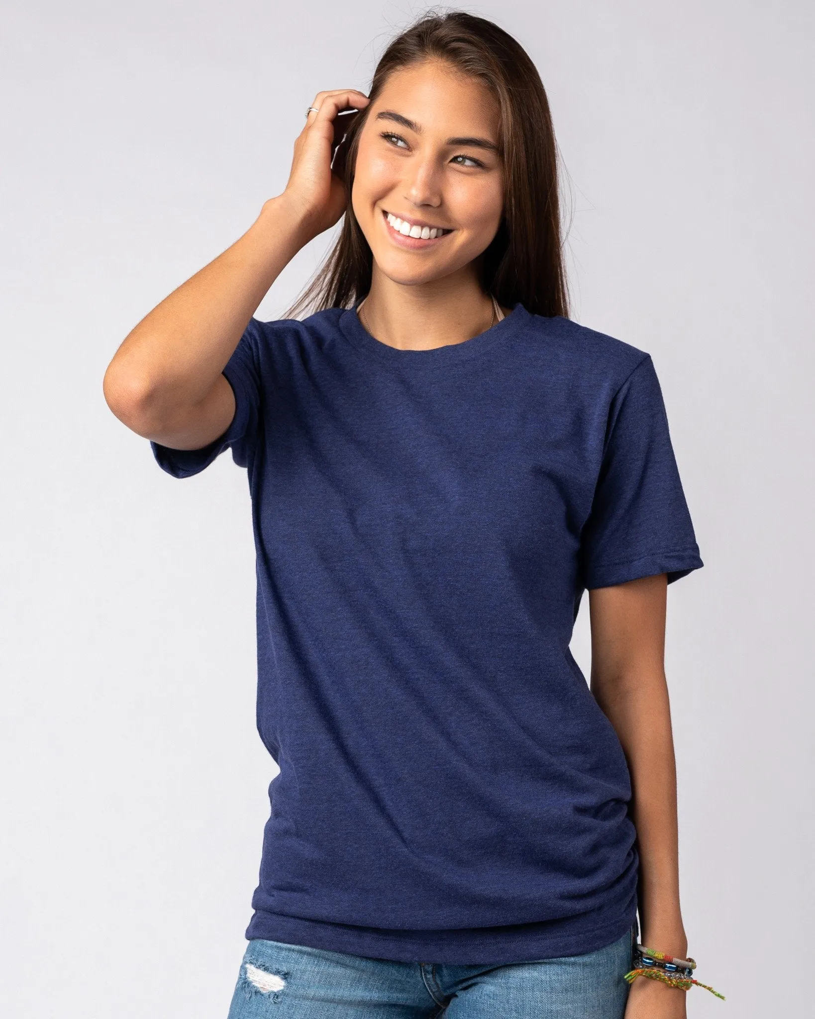 Heather Navy Unisex Essential T-Shirt