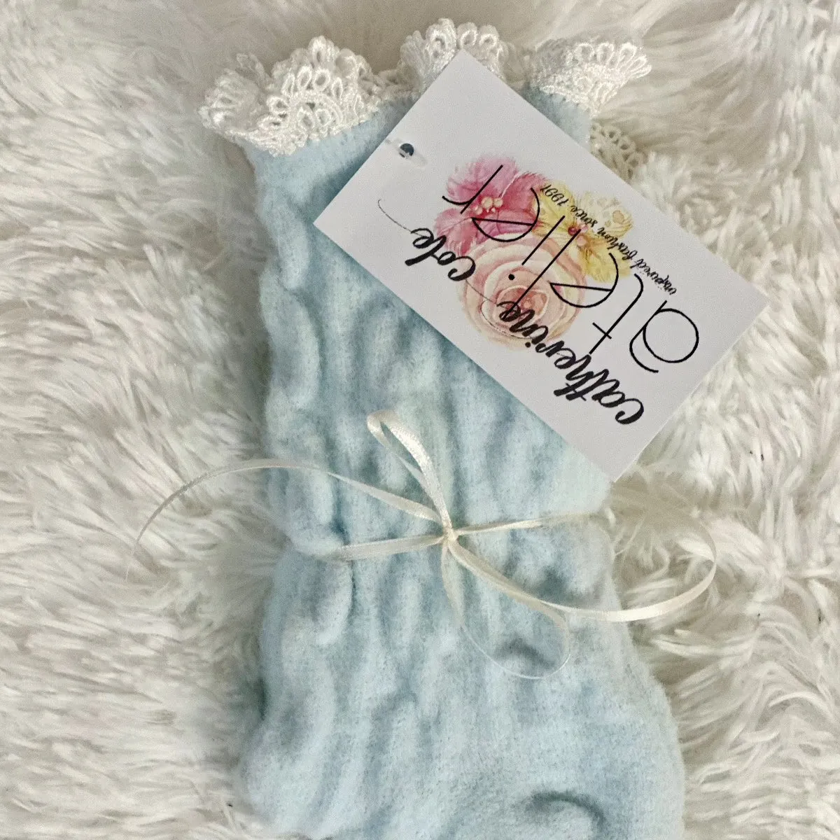 HEAVENLY ultra soft lace sock - blue