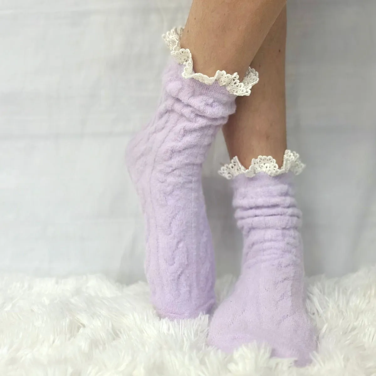 HEAVENLY ultra soft lace sock - lavender