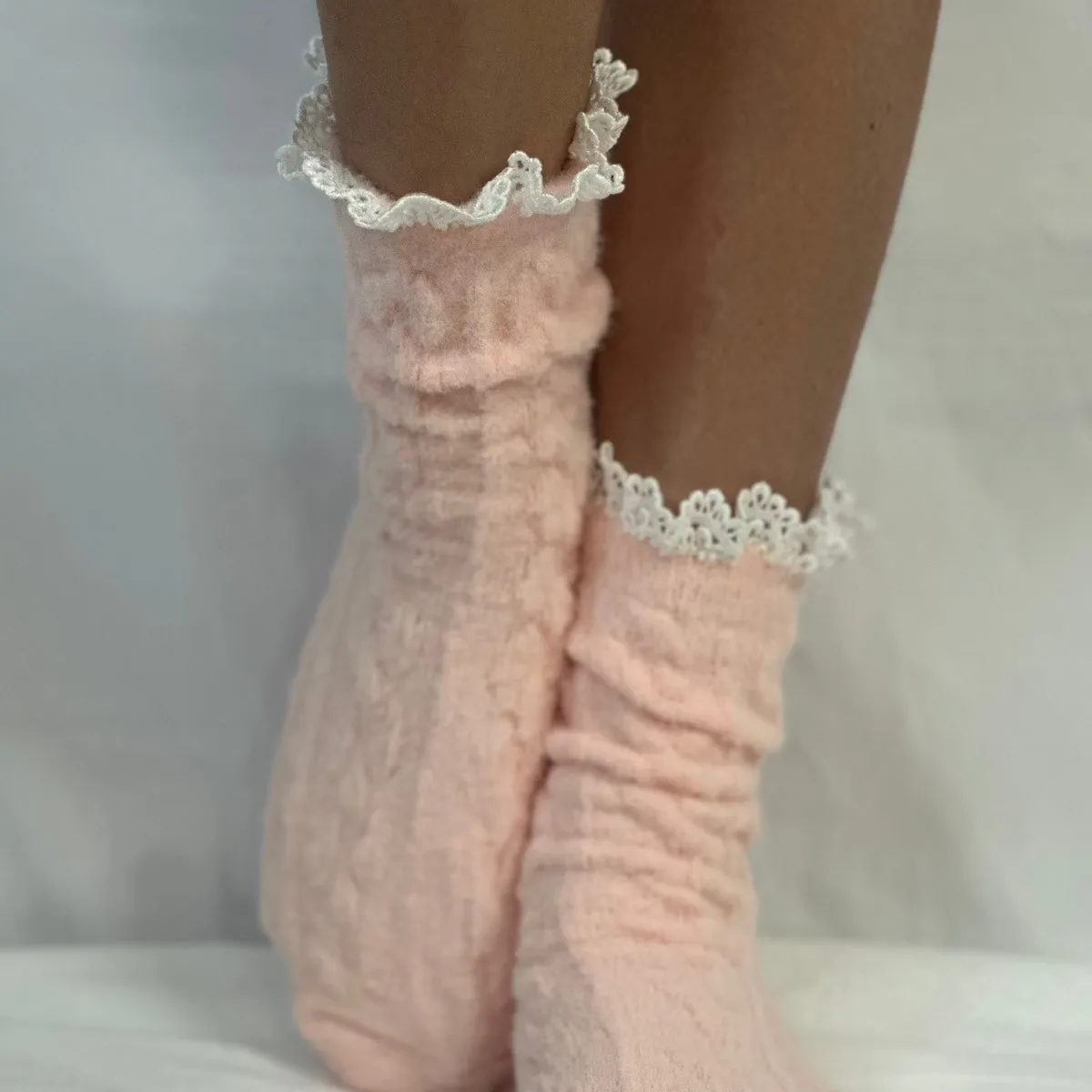 HEAVENLY ultra soft lace sock - pink