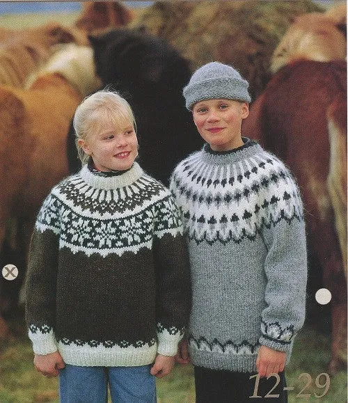 Icelandic Wool Sweater Pattern 12-29 Girl