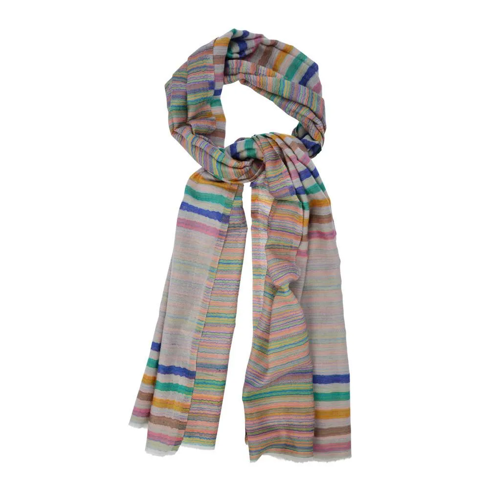 Kani Stripes Pashmina - Grey