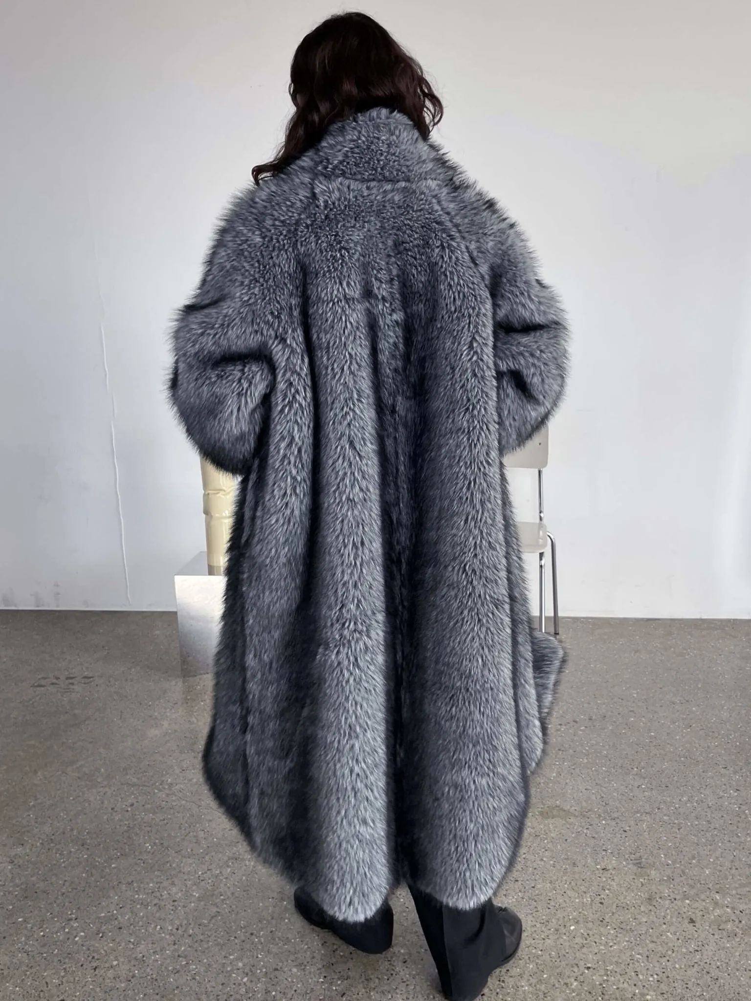 KATHA COAT - SILVER BLUE