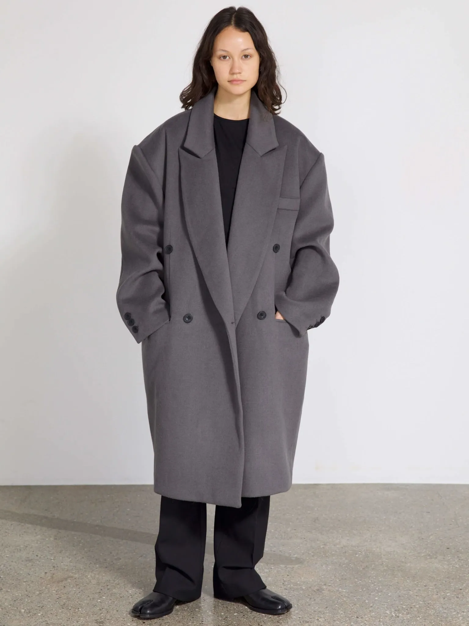 KYLIE WOOL COAT - GREY