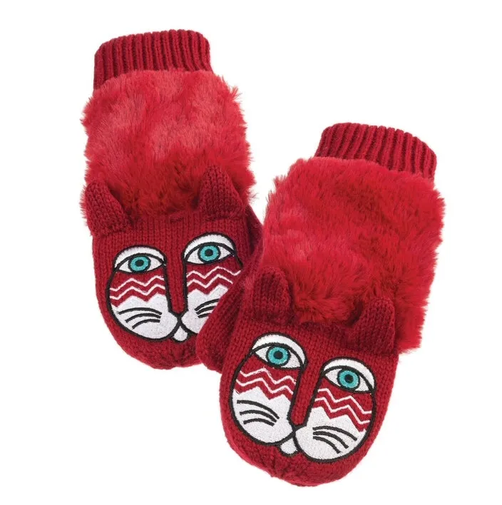 Laurel Burch Fluffy Cat Critter Mittens