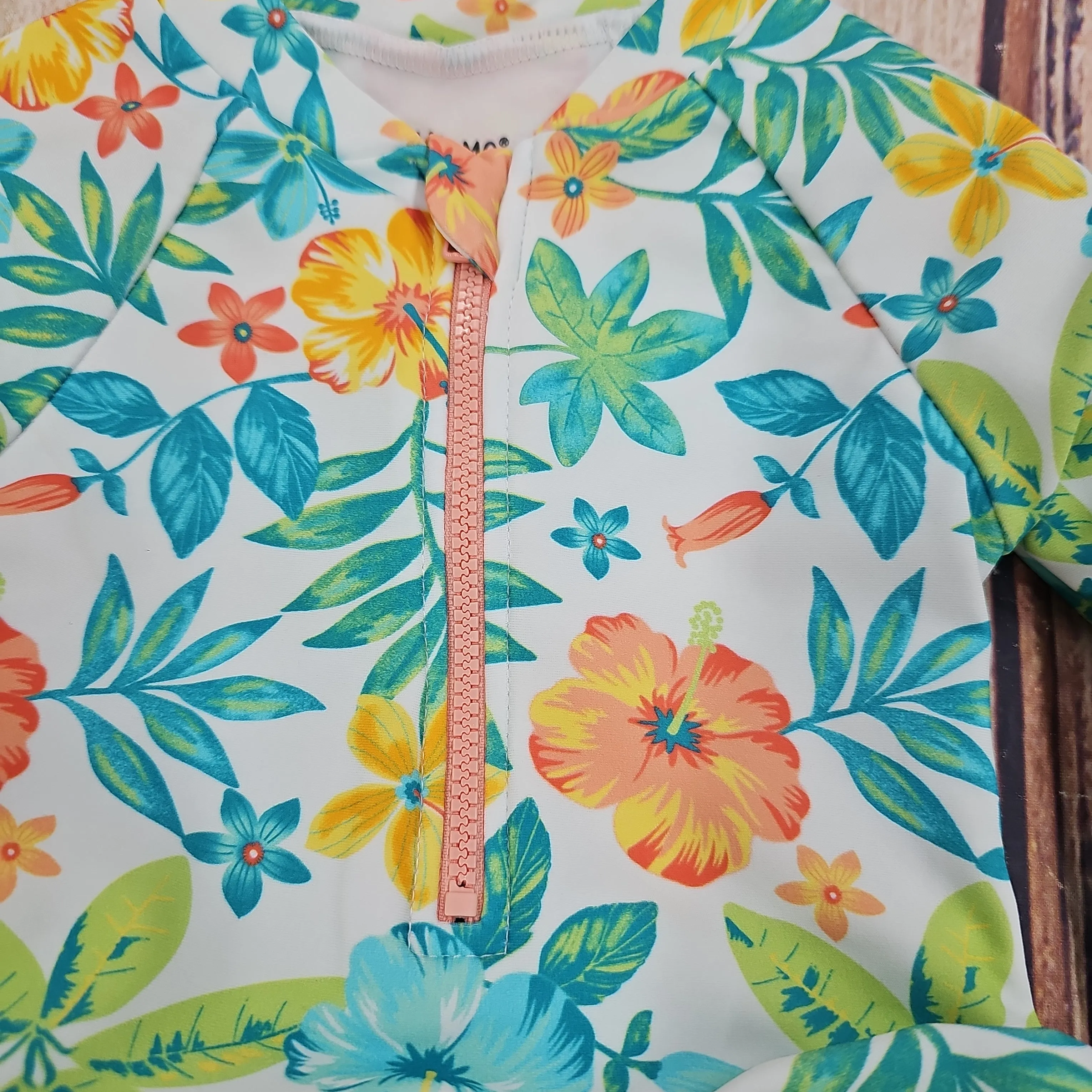 LITTLE ME TROPICAL SWIM RASHGUARD