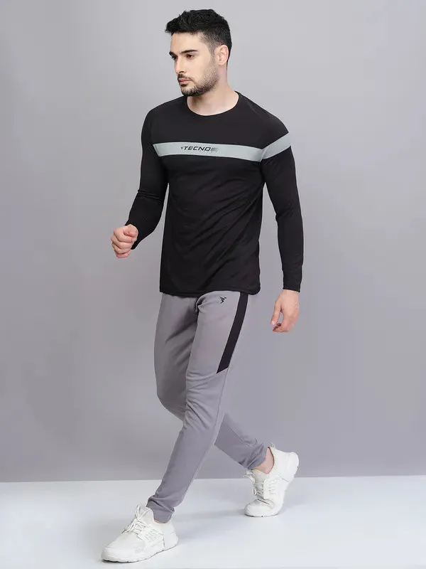 Men Colorblock Slim Fit Crew Neck T-shirt with TECHNO COOL 