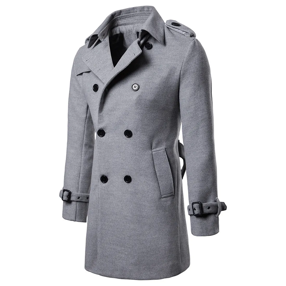 Men's Formal Business Fall Winter Casual Lapel Double Breasted Coat Short Jacket | 9280