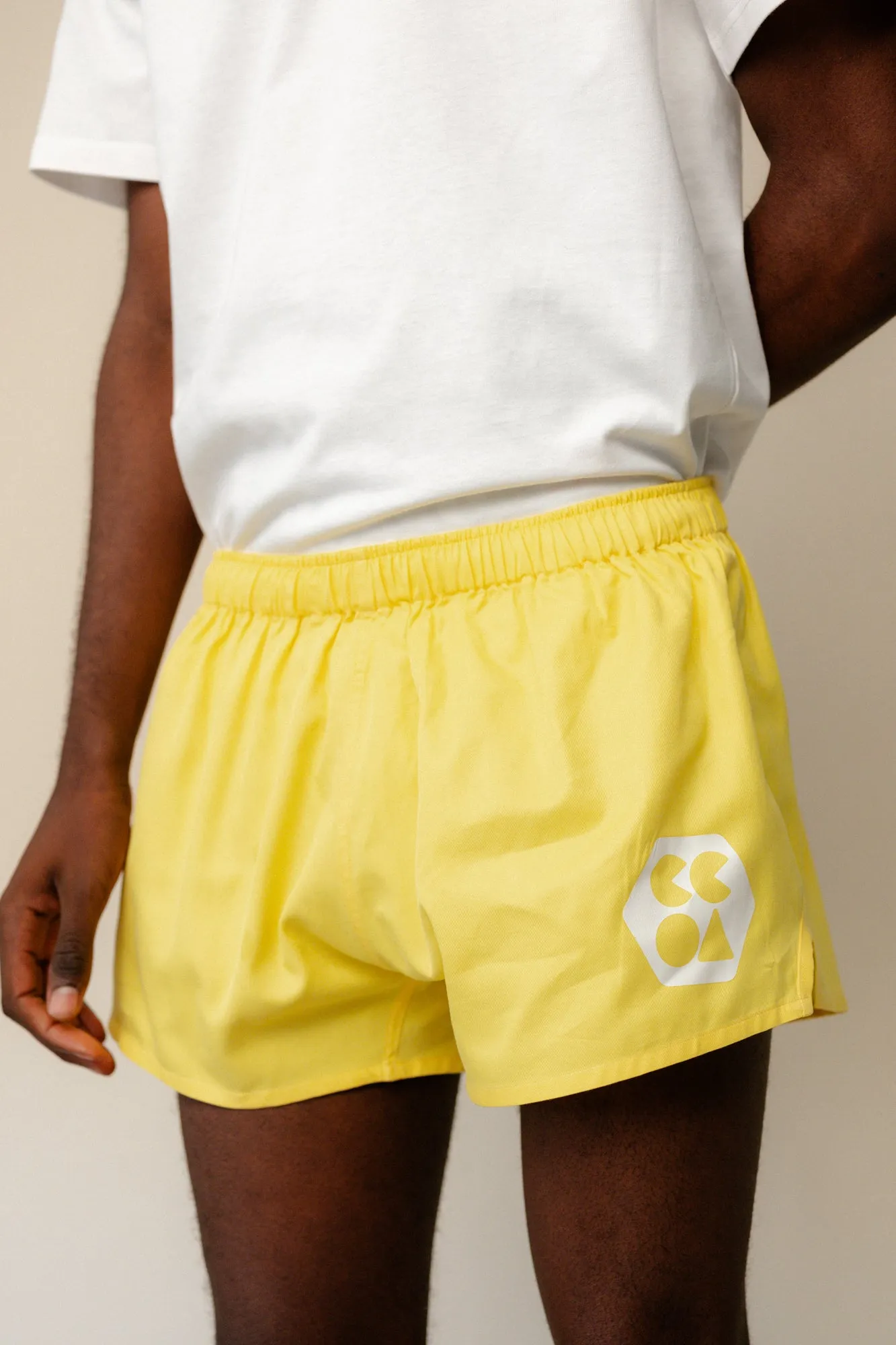 Men's Lightweight Sports Short Plastic Free - Canary Yellow