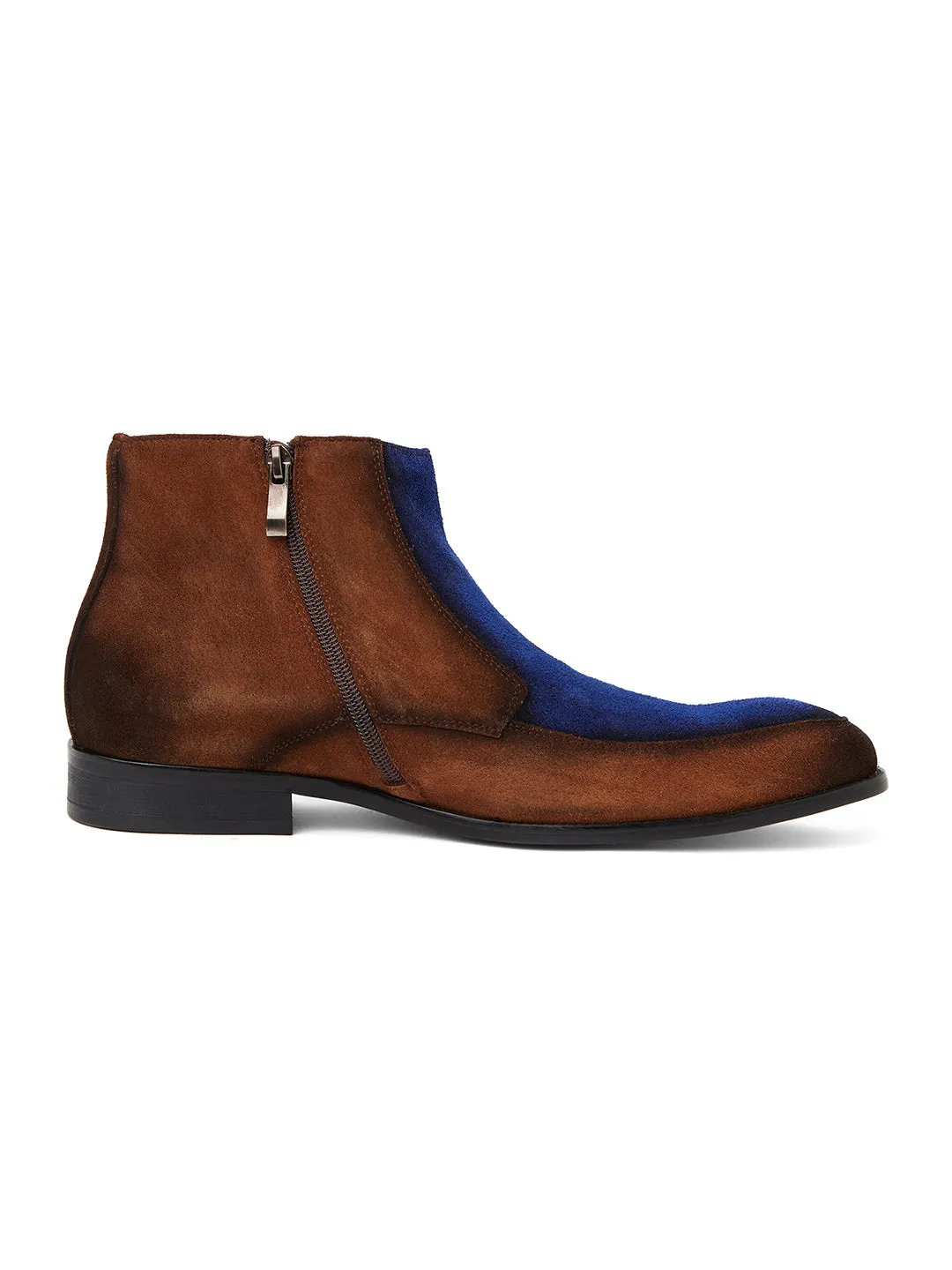 Midnight Brown/ Blue Chelsea Boots