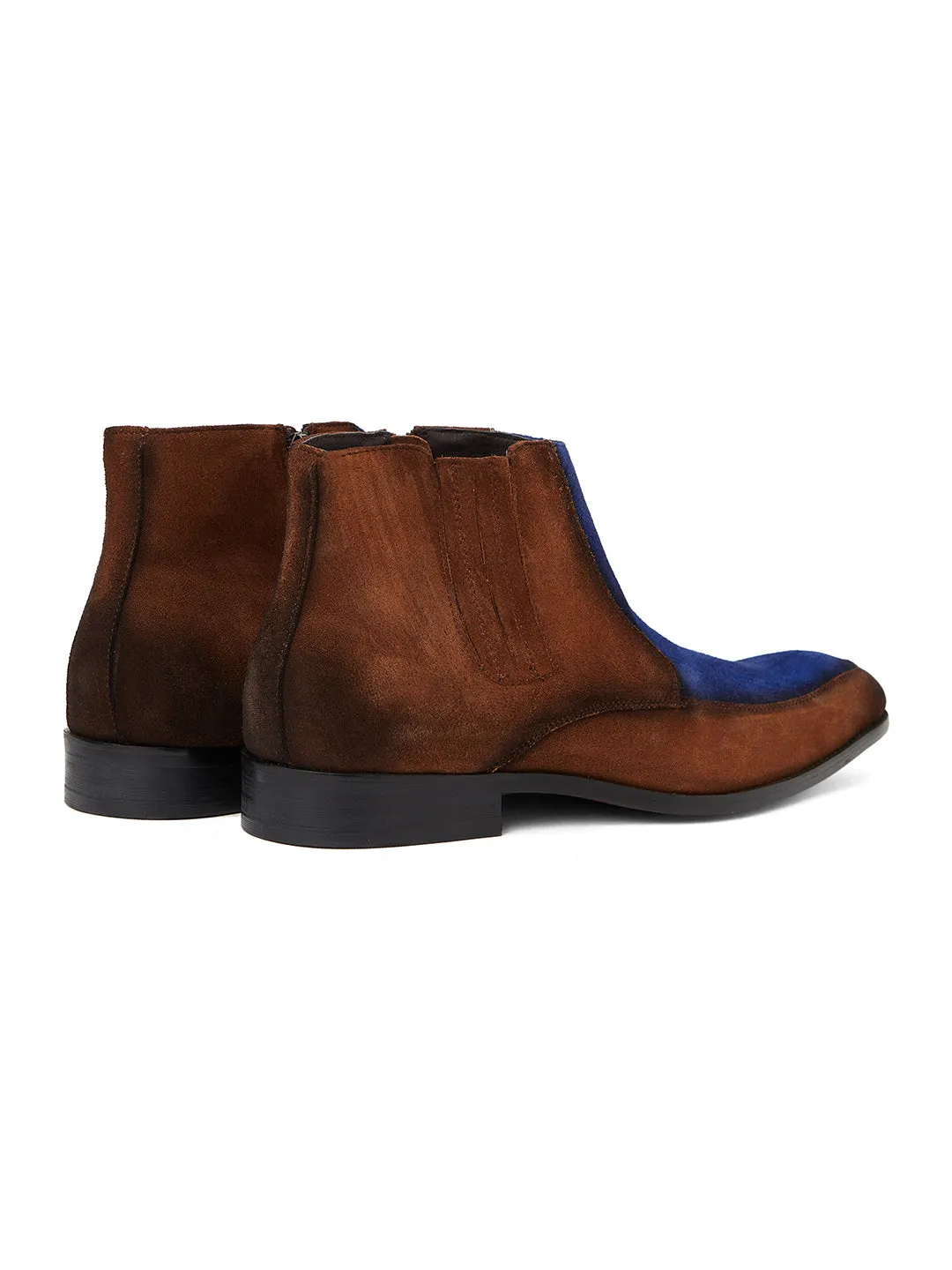 Midnight Brown/ Blue Chelsea Boots