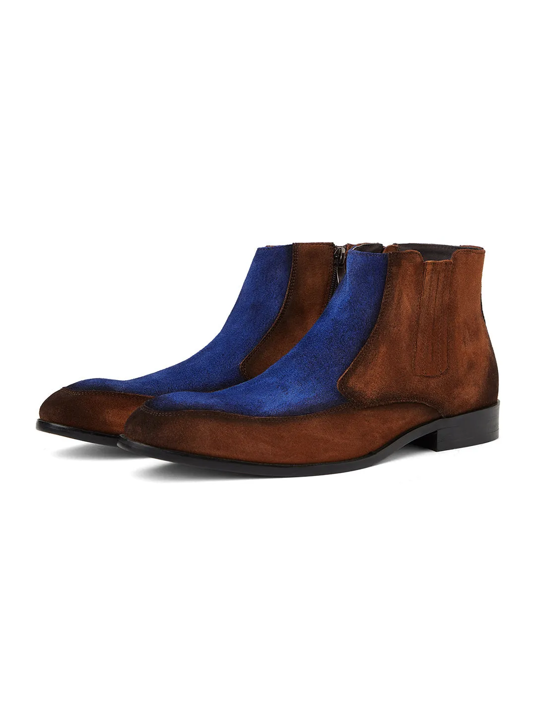 Midnight Brown/ Blue Chelsea Boots