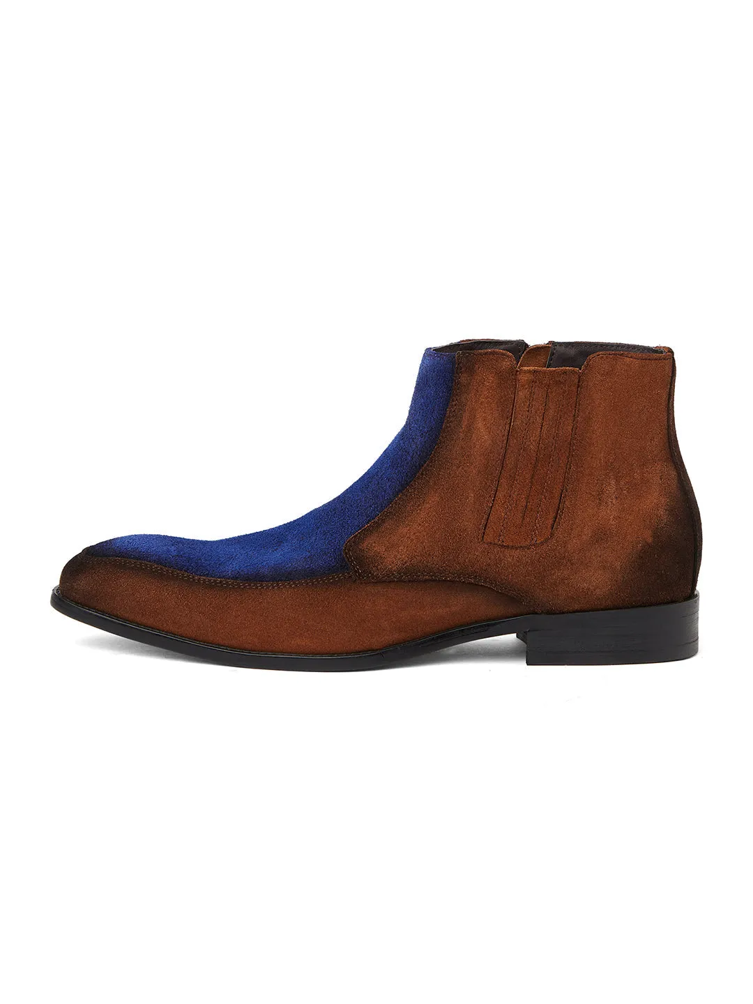 Midnight Brown/ Blue Chelsea Boots