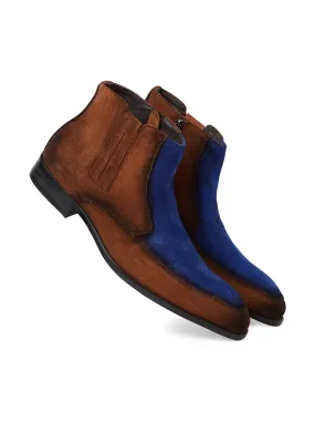 Midnight Brown/ Blue Chelsea Boots