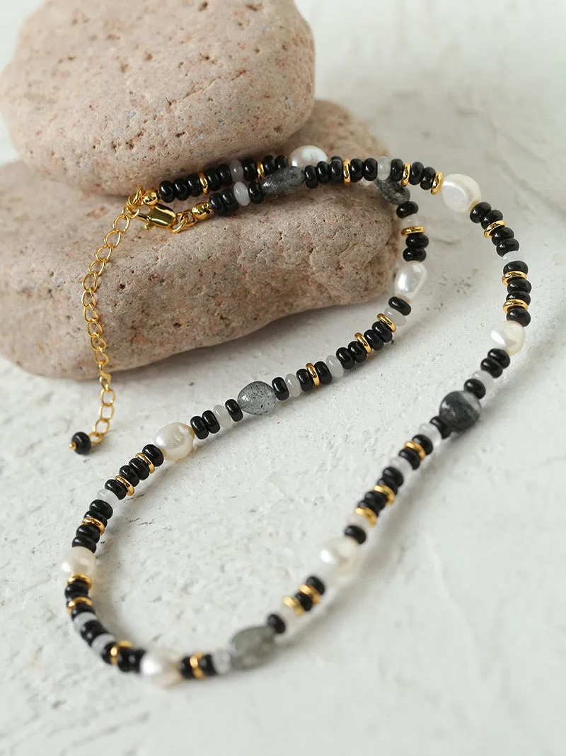 Multicolor Onyx Beads Necklace