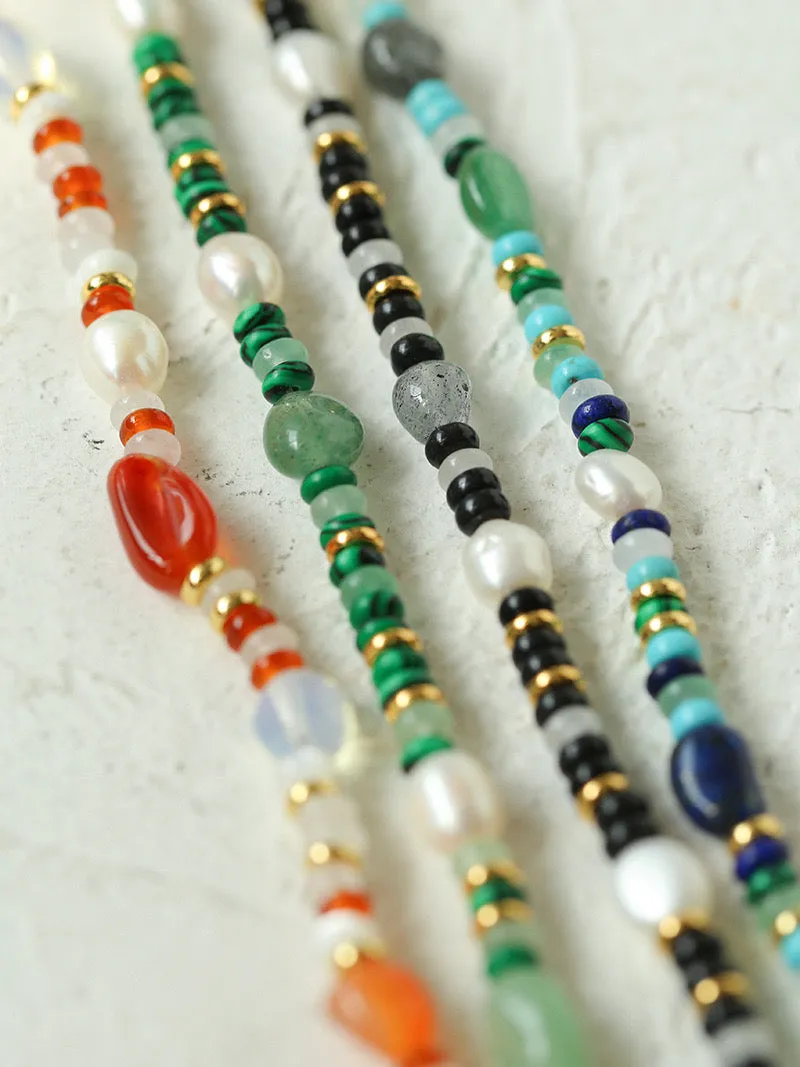 Multicolor Onyx Beads Necklace