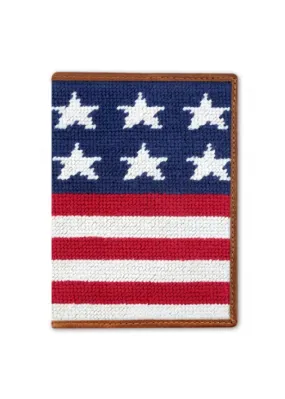 OLD GLORY NEEDLEPOINT PASSPORT CASE