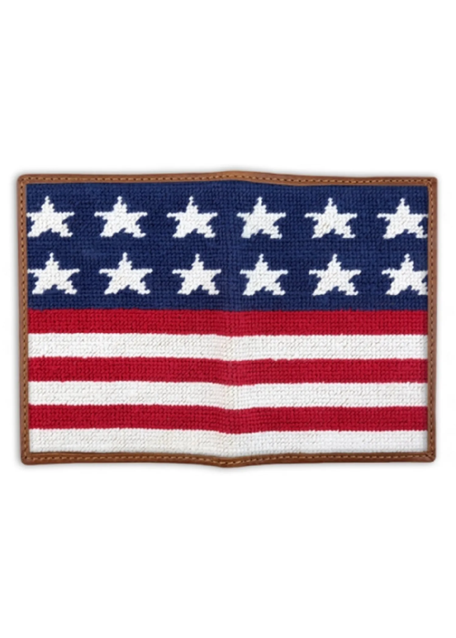 OLD GLORY NEEDLEPOINT PASSPORT CASE