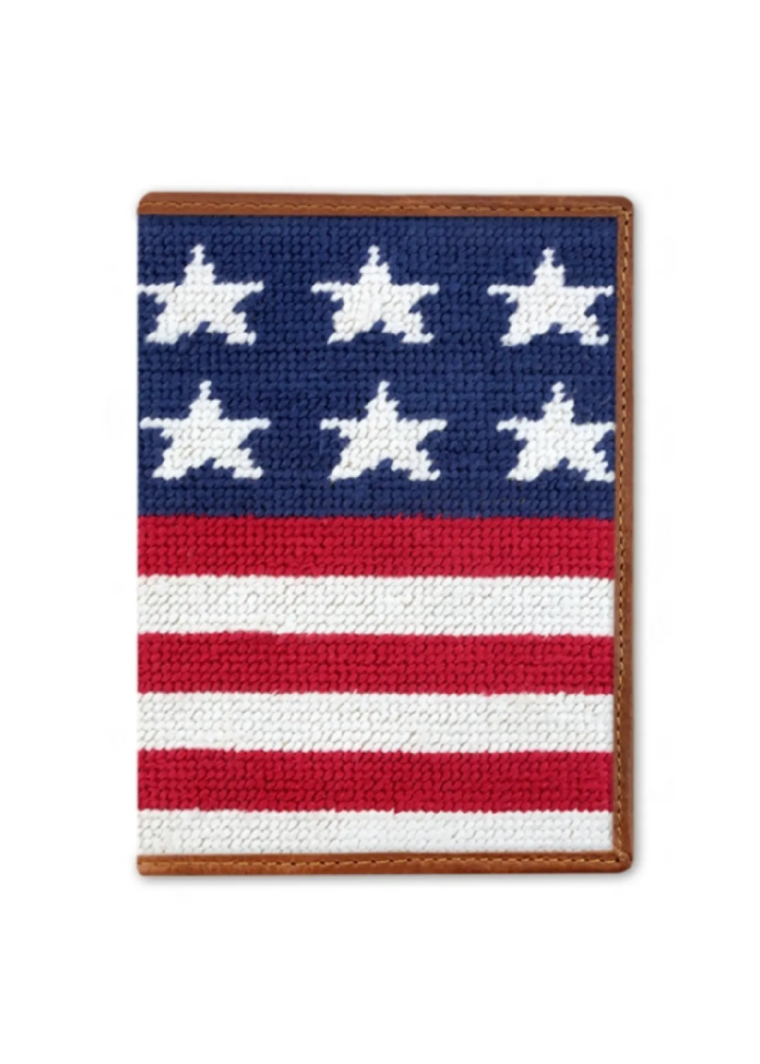 OLD GLORY NEEDLEPOINT PASSPORT CASE