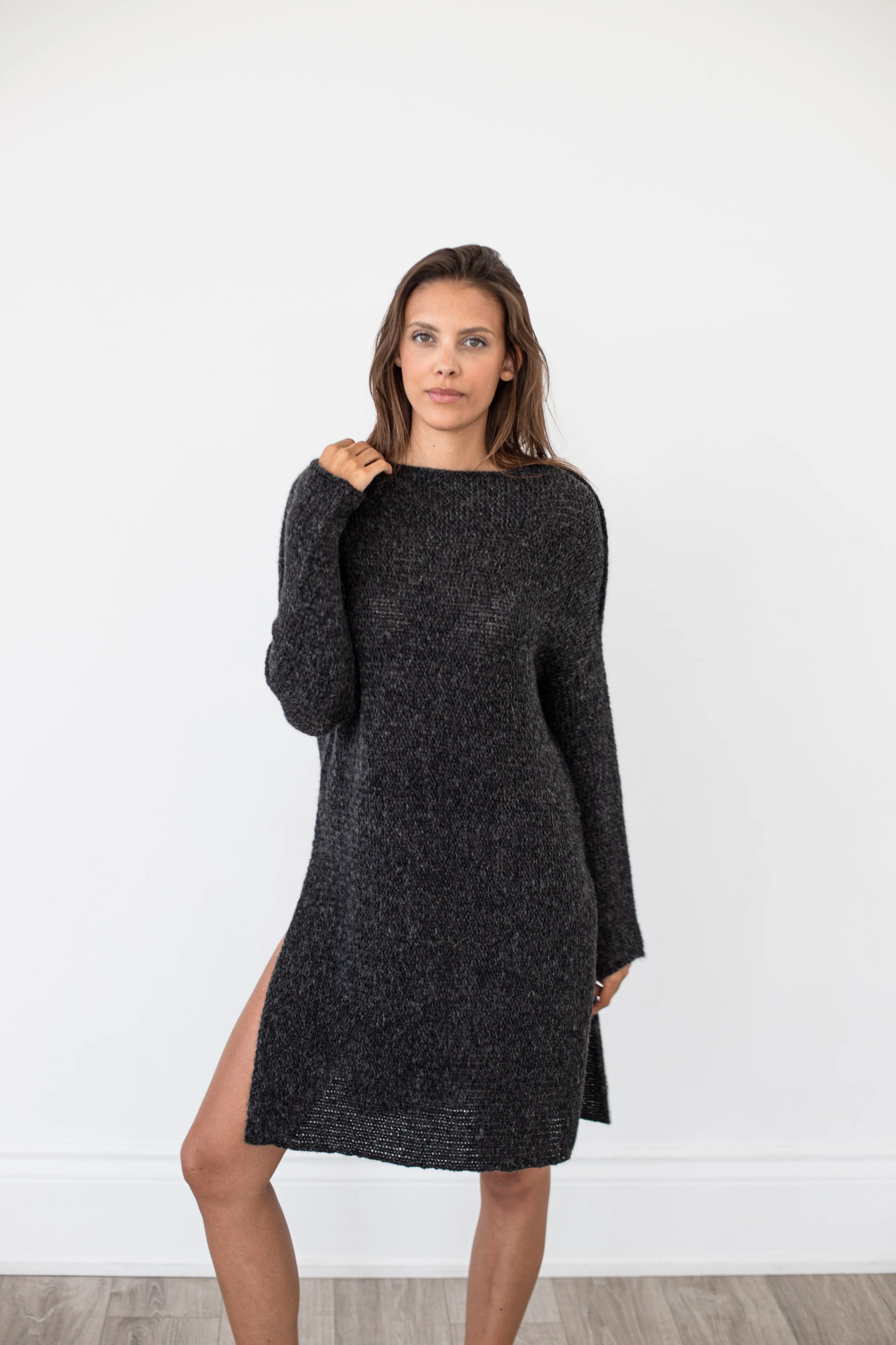 Oversized Alpaca Knit Dress.