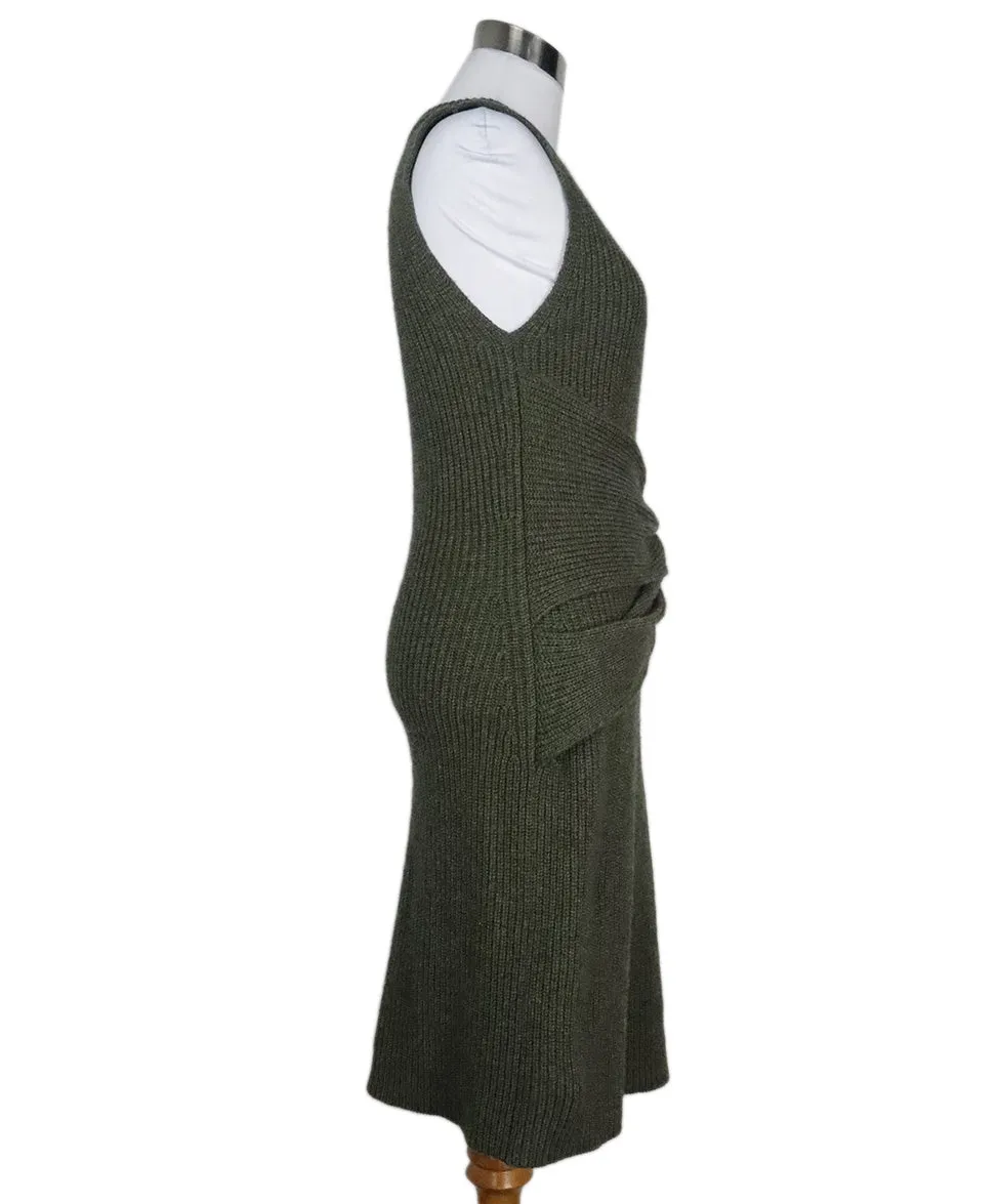 Phillip Lim Olive Green Wool Dress sz 2