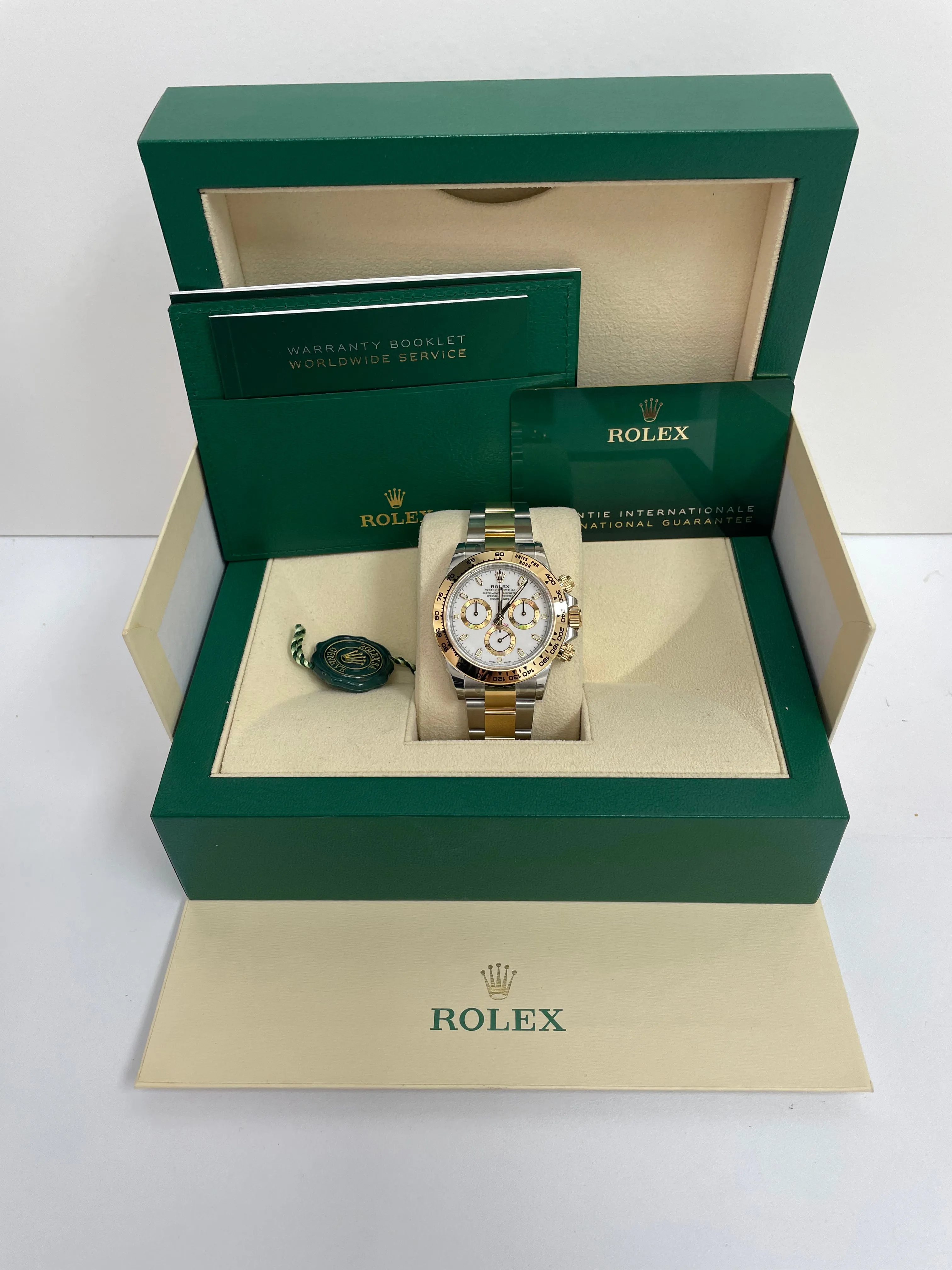 Rolex Daytona 40mm Yellow Rolesor Cosmograph White Index Dial (Ref #116503)