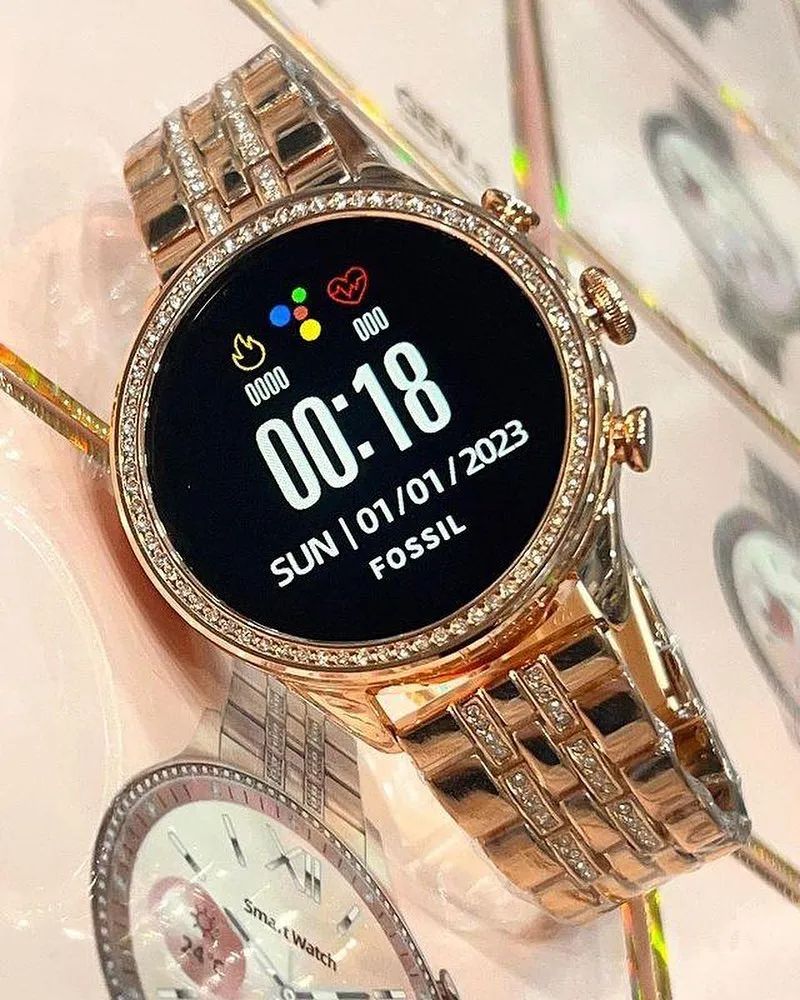 Round Rose Gold Gen 9 Dia mond Edition Smartwatch Smartwatch (Rose Gold Strap, rjmobil01