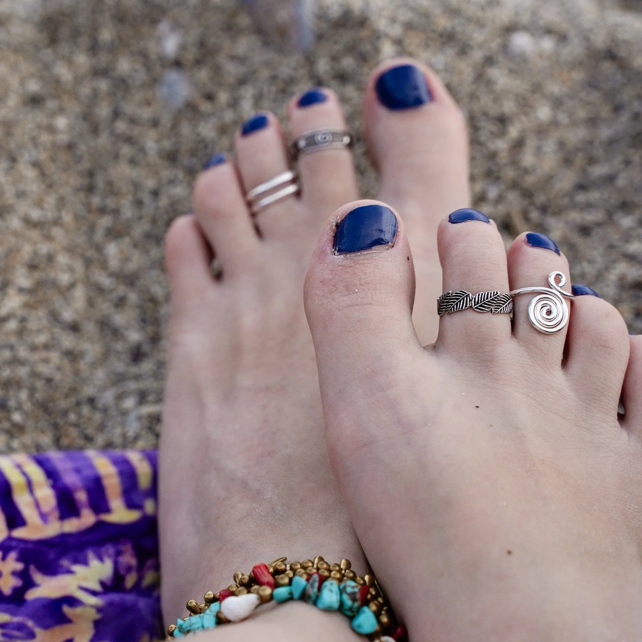 Spiral Sunbeam Toe Ring