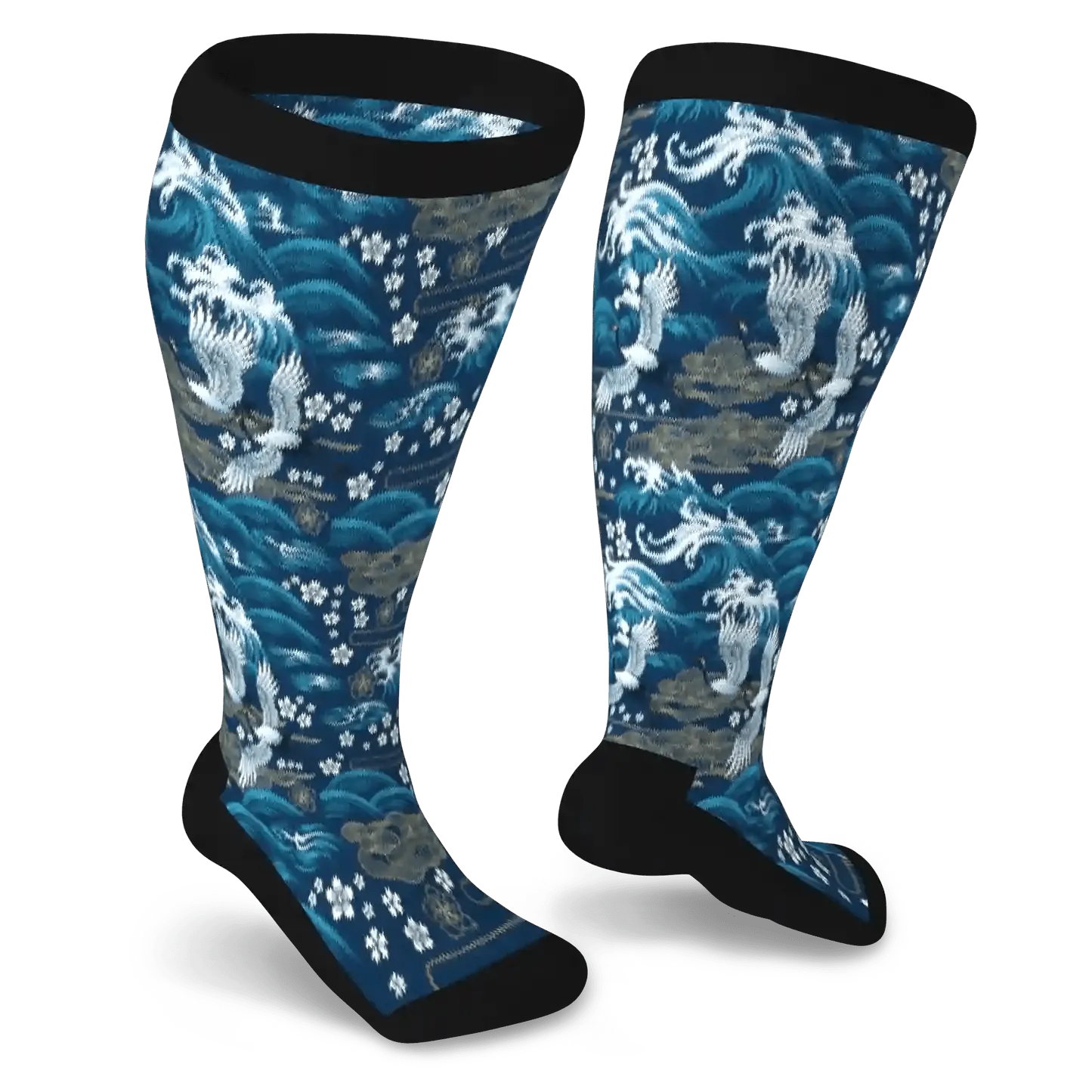 Stormy Waters Non-Binding Diabetic Socks