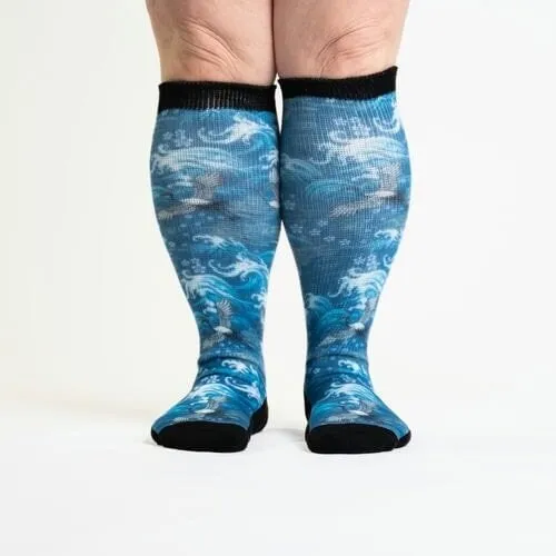 Stormy Waters Non-Binding Diabetic Socks