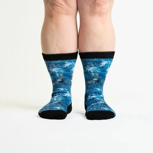 Stormy Waters Non-Binding Diabetic Socks