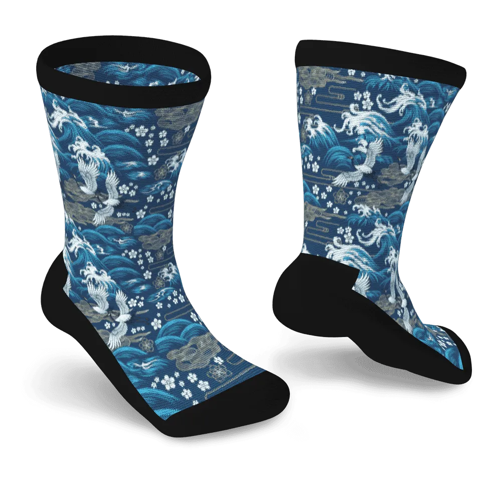 Stormy Waters Non-Binding Diabetic Socks