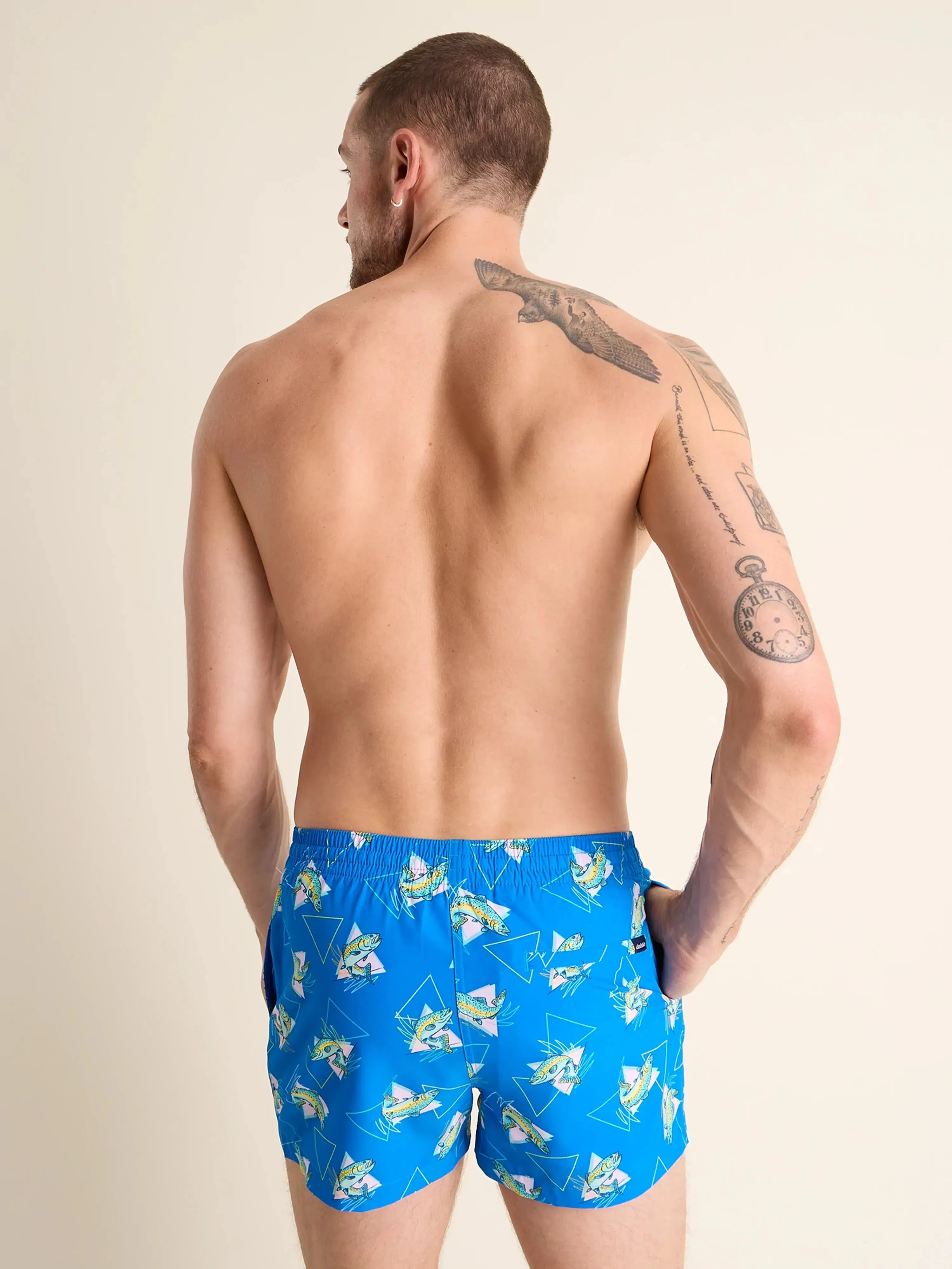 The Flying Fishes 4" (Classic Lined Swim Trunk)