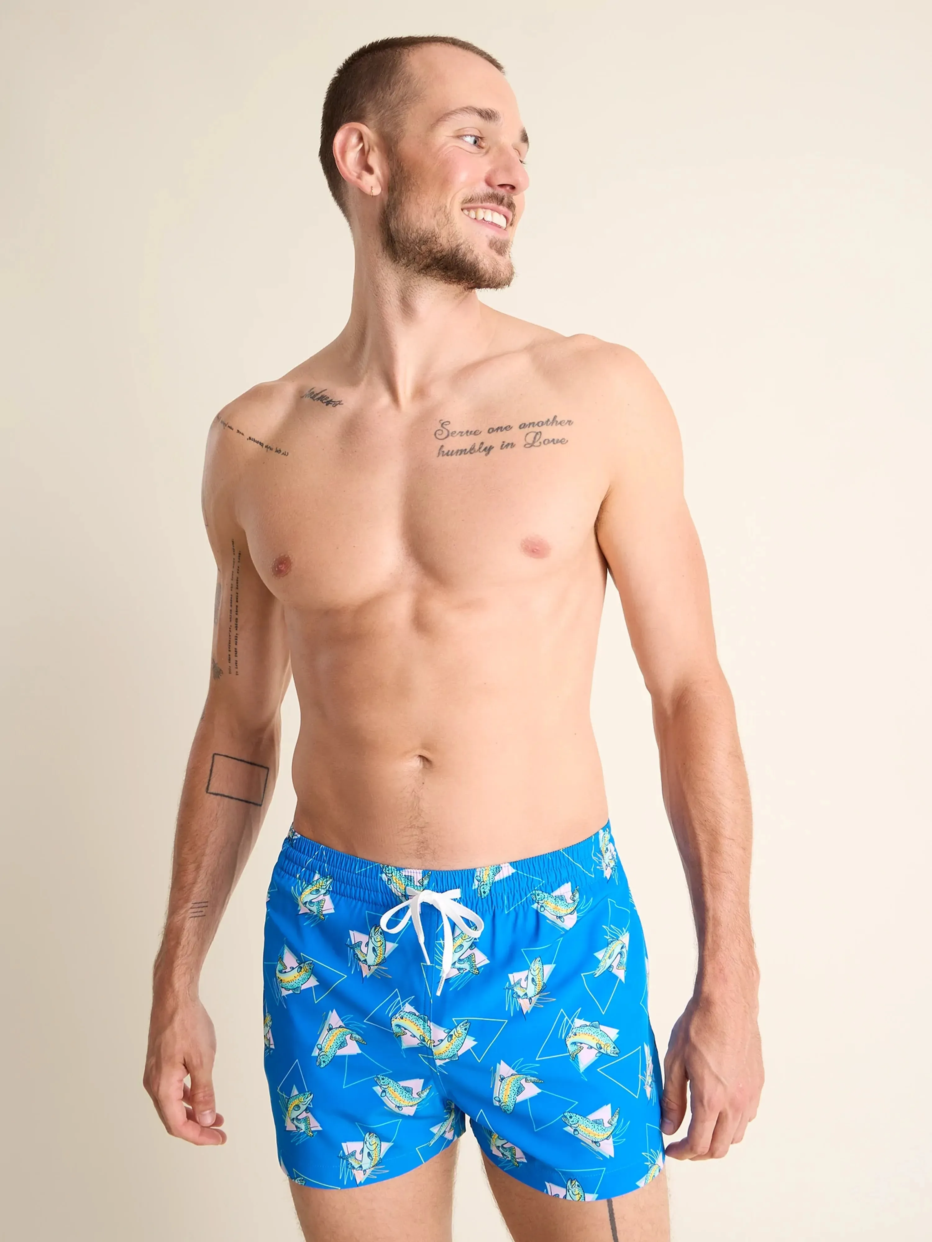 The Flying Fishes 4" (Classic Lined Swim Trunk)