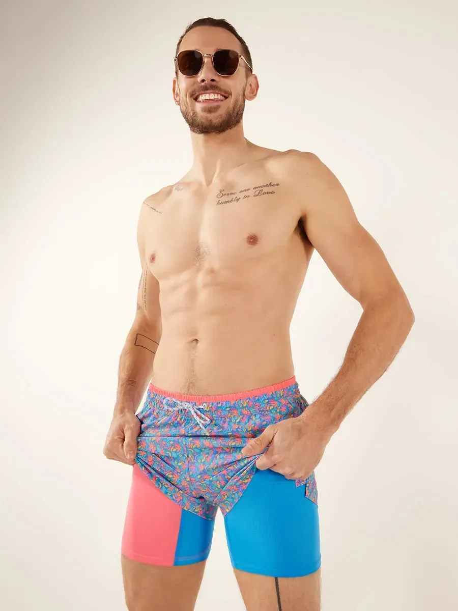 The Spades 4" (Classic Lined Swim Trunk)