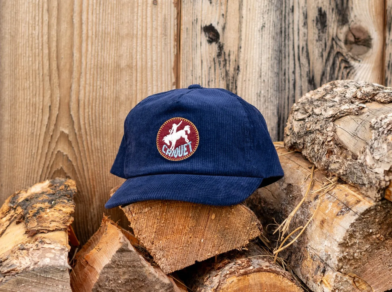 Throwback Hat - Rodeo Patch - Navy Corduroy