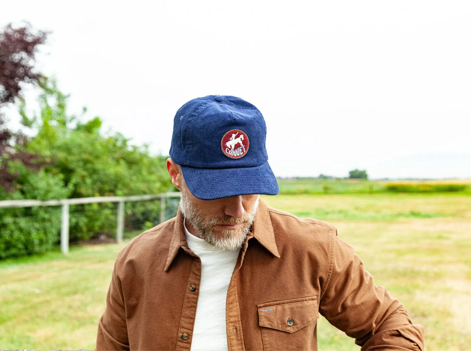 Throwback Hat - Rodeo Patch - Navy Corduroy