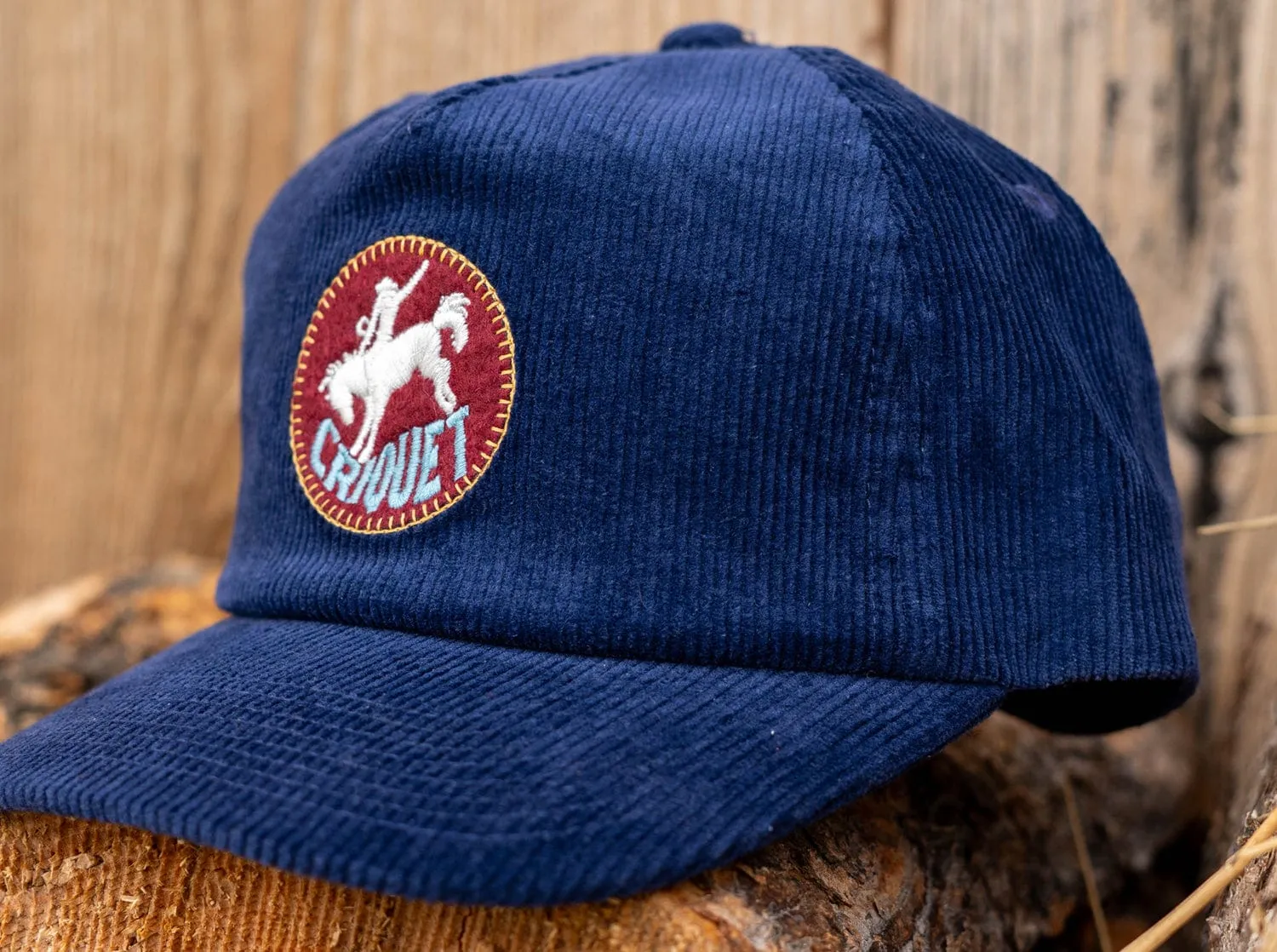 Throwback Hat - Rodeo Patch - Navy Corduroy